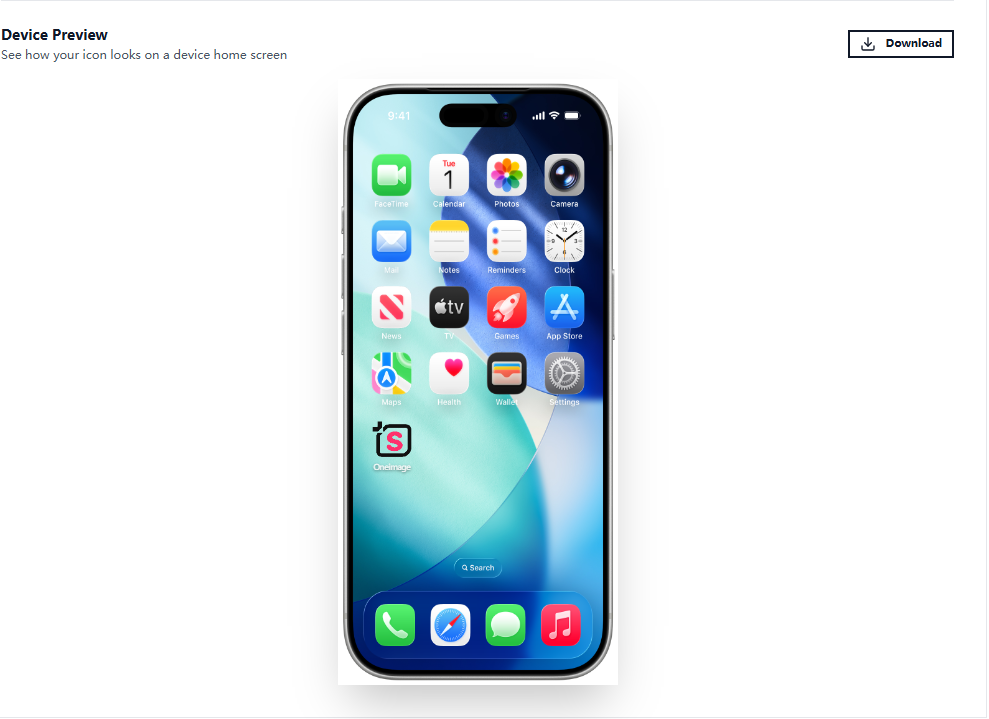 Android adaptive icon shape + device preview