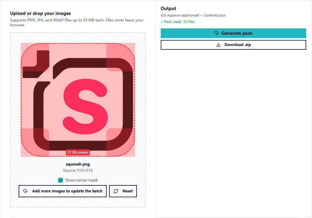iOS corner mask / safe-zone overlay