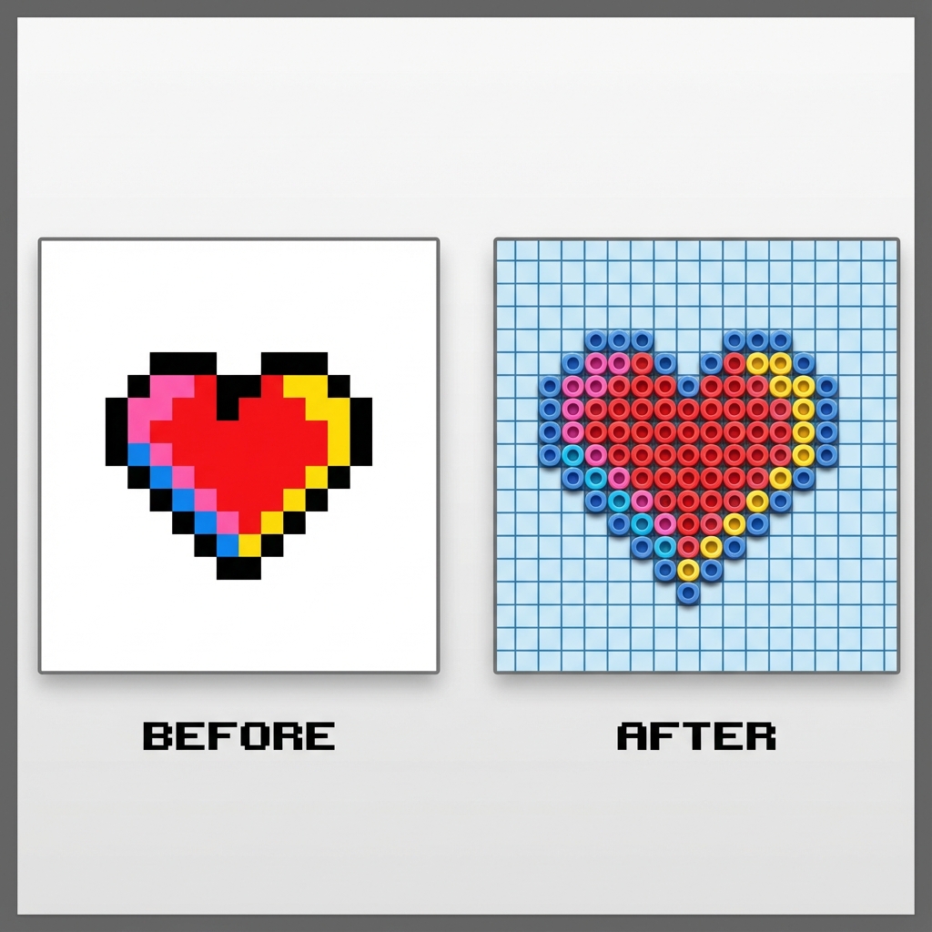 拼豆图案转换示例