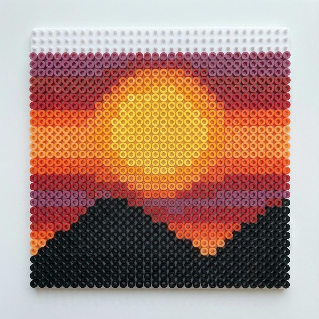 Patrón de cuentas: Atardecer en la Montaña